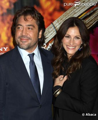 Avant-première d' Eat, Pray, Love  à New York, le 10 août : Julia Roberts et Javier Bardem 