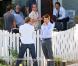 Matthew McConaughey et Ryan Phillippe sur le tournage de The Lincoln Lawyer à Los Angeles, le 13 août 2010