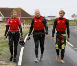 Richard Branson tente une seconde traversée de la Manche en kitesurf, le mercredi 25 août 2010.