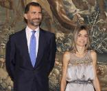 Letizia et Felipe d'Espagne lors du Summer dinner to farewell Balearic authorities à Palma de Majorque, le 30 août 2010 