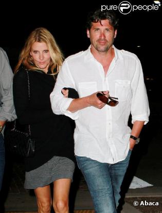 Patrick Dempsey emmène son épouse Jillian dîner à Los Angeles le 4 septembre 2010