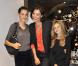 Inès de la Fressange avec Nine et Violette lors du lancement de la collection Stone pour Bonpoint, le 7 septembre 2010, avenue Montaigne.