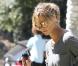 Heidi Klum et ses enfants Leni, Lou, Johan et Henry au parc, à Beverly Hills, le 19 septembre 2010
