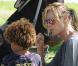 Heidi Klum et ses enfants Leni, Lou, Johan et Henry au parc, à Beverly Hills, le 19 septembre 2010