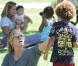 Heidi Klum et ses enfants Leni, Lou, Johan et Henry au parc, à Beverly Hills, le 19 septembre 2010