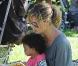 Heidi Klum et ses enfants Leni, Lou, Johan et Henry au parc, à Beverly Hills, le 19 septembre 2010