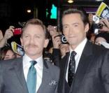 Daniel Craig et Hugh Jackman avant une représentation de la pièce A Steady Rain 
