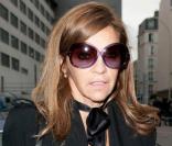 Carine Roitfeld lors du défilé Hermès à Paris, le 6 octobre 2010