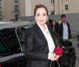 Dominique Blanc lors du défilé Hermès à Paris, le 6 octobre 2010