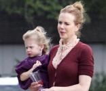 Nicole Kidman avec son mari Keith Urban et sa fille Sunday Rose à Nashville, le 5 octobre 2010