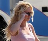 Britney Spears et ses fameux rajouts capillaires, à Beverly Hills, le 11 octobre 2010