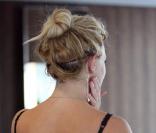 Britney Spears et ses fameux rajouts capillaires, à Beverly Hills, le 11 octobre 2010