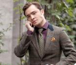 Ed Westwick sur le tournage de Gossip Girl à New York, le 18 octobre 2010