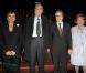 Roselyne, Jacques Chirac, Bruno Dubois et Bernadette Chirac au 40e anniversaire de la Fondation Claude Pompidou, au musée du Quai Branly, à Paris. 20/10/2010