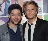 Manu Payet et Jérémie Renier à l'occasion de la soirée  Potiche  au Club de L'Arc, à Paris, le 2 novembre 2010.