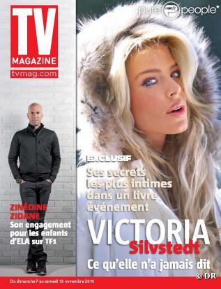Victoria Silvstedt en couverture de TV Mag en kiosque le 5 novembre 2010 