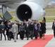 Nicolas et Carla Sarkozy accueillent le président Hu Jintao et sa femme à Orly, le 4 novembre 2010