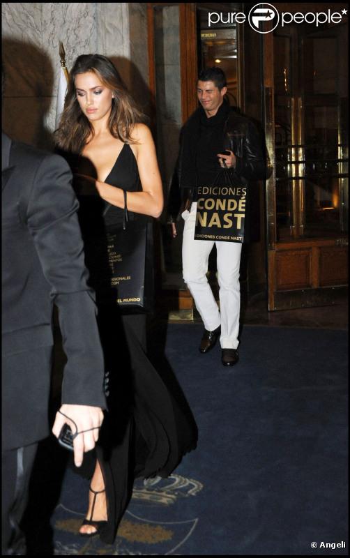 Cristiano Ronaldo et son amie Irina Shayk à la soirée des top Glamour Fashion Awards à Madrid le 11 novembre 2010