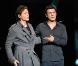 Raphaël et Marc Lavoine lors de la remise du prix Constantin à L'Olympia à Paris le 12 novembre 2010