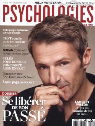 Lambert Wilson en couverture du magazine Psychologies du mois de décembre 2010