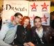 Kamel Ouali, Anaïs Delva et Golan Yosef, de la comédie musicale Dracula, donnent le coup d'envoi des illuminations de Noël du centre commercial Les Quatre Temps à La Défense, vendredi 26 novembre.