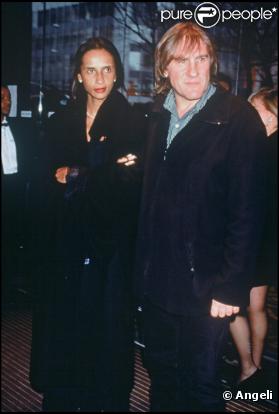 Gérard Depardieu et Karine Silla en 1996