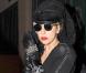 Lady Gaga arrive puis sort des studios Meccaniche à Milan au début du mois de décembre 2010 en Italie