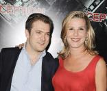 Laurence Ferrari, alors enceinte, et son mari Renaud Capuçon<br />