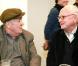 James Ivory et Bernardo Bertolucci à l'occasion de l'inauguration de l'exposition de photographies de ce dernier, à New York, le 16 décembre 2010.