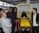 Lorie, Christian Karembeu et Bernadette au lancement de l'opération Pièce Jaunes, le 5 janvier 2010.