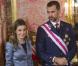Letizia d'Espagne et Felipe d'Espagne à la célébration Pascua à Madrid, le 6 janvier 2011.