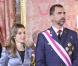 Letizia d'Espagne et Felipe d'Espagne à une cérémonie officielle à Madrid, le 6 janvier 2011.