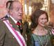 Letizia d'Espagne, Felipe, Juan-Carlos et Sofia d'Espagne à une cérémonie officielle à Madrid, le 6 janvier 2011.