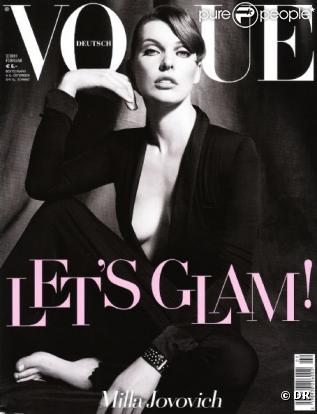 Milla Jovovich en couverture du Vogue allemand, février 2011