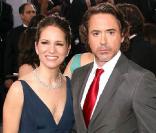 Robert Downey Jr. et Susan Levin à l'occasion de la 68e cérémonie des Golden Globes, qui s'est tenue au Beverly Hilton Hotel de Los Angeles, le 16 janvier 2011. 
