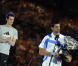 La victoire de Novak Djokovic en finale de l'Open d'Australie en 2011 fait le bonheur des uns, et le malheur des autres : dans les tribunes de la Rod Laver Arena, sa grande amie Ana Ivanovic exulte, tandis que Kim Sears fait grise mine...