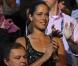 La victoire de Novak Djokovic en finale de l'Open d'Australie en 2011 fait le bonheur des uns, et le malheur des autres : dans les tribunes de la Rod Laver Arena, sa grande amie Ana Ivanovic exulte, tandis que Kim Sears fait grise mine...
