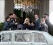 Kate Moss sur le tournage de la publicité Dior à Paris en octobre 2010