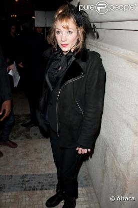 Julie Depardieu, défilé Etam à Paris, le 24 janvier 2011