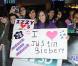 Justin Bieber à l'avant-première de Never say never, à Londres le 16 février 2011