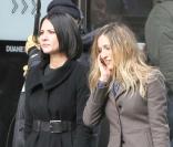 Olivia Munn sur le tournage de  I don't know how she does it  avec Sarah Jessica Parker, New York, le 17 janvier 2011