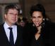 Henri Seydoux et son épouse Farida Khelfa lors du dîner avec l'invité d'honneur le président d'Afrique du sud, à l'Elysée le 2 mars 2011 à Paris