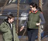 Jennifer Connelly, enceinte, va chercher son fils Stellan à l'école le 4 mars 2011 à New York