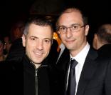 Bruno Putzlu et Philip Aïm au lancement de la Carte PCS, le 15 mars 2011, au Plaza Athénée, à Paris.