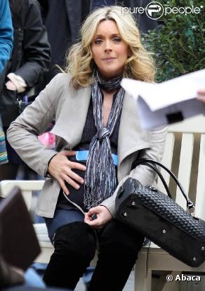  Jane Krakowski sur le tournage de 30 Rock, à New York, le 15 mars 2011. 