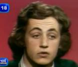 Nicolas Sarkozy à 20 ans et étudiant à Nanterre, expliquant à la télévision son engagement politique