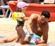 Le champion de foot Alberto Gilardino et sa femme Alice, ici avec leur première fille Ginevra en Sardaigne en juin 2010, viennent de donner naissance à Gemma, le 19 mars 2011.