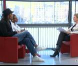 Elise Lucet lors de son come-back au JT de 13h00 de France 2, le 21 mars. Elle reçoit Yannic Noah 