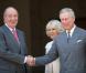 Le roi Juan Carlos et le Prince Charles le 31 mars 2011 lors d'un déjeuner
