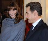 Carla Bruni et Nicolas Sarkozy, en Inde, en décembre 2010.<br />